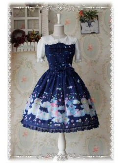 Sleeping Bear Series Chiffon Sweet Lolita Sling Dress -MIMY Lolita Shop 3 500x672 290