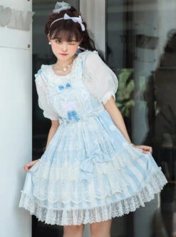 Bunny Series JSK Cute Chiffon Sweet Lolita Sling Dress -MIMY Lolita Shop 3 500x672 370