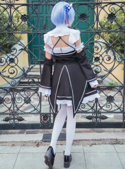 Black Cosplay Maid Costume Sweet Lolita Dress -MIMY Lolita Shop 3 500x672 385