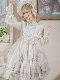 Finch And Cream Flower Series OP Sweet Lolita Long Sleeve Dress -MIMY Lolita Shop 3 500x672 392