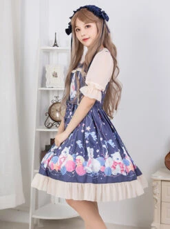 Cat And Wool Ball Series Sweet Lolita Sling Dress -MIMY Lolita Shop 3 500x672 393