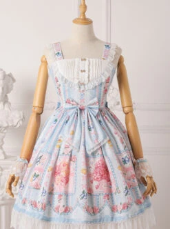 Blueberry Berry Series JSK Little High Waist Sweet Lolita Sling Dress -MIMY Lolita Shop 3 500x672 398
