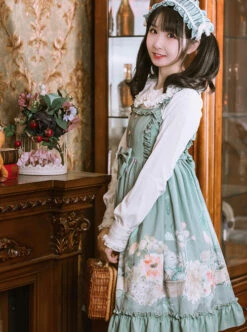 Rabbit Basket Series JSK Ruffle Classic Lolita Sling Dress -MIMY Lolita Shop 3 500x672 463