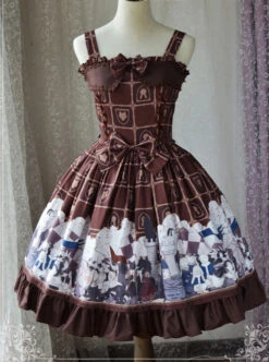 Magic Tea Party War Of Thrones Series Printing Classic Lolita Sling Dress Version 1 12 Magic Tea Party War Of Thrones Series Printing Classic Lolita Sling Dress Version 1 -MIMY Lolita Shop 3 500x672 473