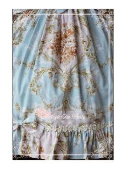 Magic Tea Party Veronica Series Light Blue Elegance Printing Classic Lolita Sling Dress -MIMY Lolita Shop 3 500x672 544