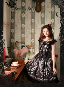 Magic Tea Party Seven Crimes Series Printing Classic Lolita Sleeveless Dress -MIMY Lolita Shop 3 500x672 559