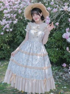 Half Summer Time Series Printed Embroidered Hem Rustic Style JSK Classic Lolita Sleeveless Dress -MIMY Lolita Shop 3 500x672 577