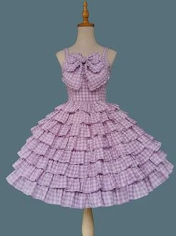 Multi-Layered Cake Skirt Series Bowknot Decoration Plaid Print Daily All-Match Classic Lolita Sleeveless Dress 12 Multi-Layered Cake Skirt Series Bowknot Decoration Plaid Print Daily All-Match Classic Lolita Sleeveless Dress -MIMY Lolita Shop 3 500x672 587