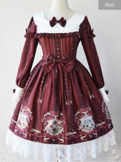 Magic Tea Party Bedtime Book Series OP Classic Lolita Long Sleeve Dress -MIMY Lolita Shop 3 500x672 589