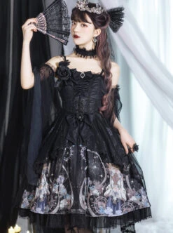 Virgin Flower Series JSK Gothic Lolita Light Hanayome Tea Party Sling Dress -MIMY Lolita Shop 3 500x672 59
