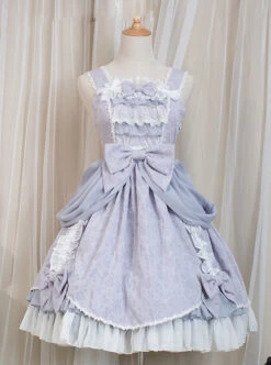 Dressy Dress Series Bowknot High Waist Classic Lolita Sling Dress -MIMY Lolita Shop 3 500x672 601