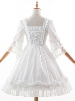 Pure White Retro Gorgeous Trumpet Sleeve Classic Lolita Wedding Dress -MIMY Lolita Shop 3 500x672 606