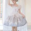 Swan Dream Series Noble White Blue Gradient Elegant Fairy Transparent Tulle Swan Lake Print Classic Lolita Sleeveless Dress -MIMY Lolita Shop 3 500x672 635
