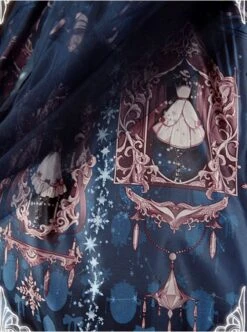 Blue Lace Trimmed Straps Waist Dress -MIMY Lolita Shop 3 500x672 643