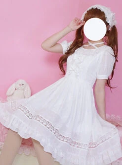 Pure Color Short Sleeves Classic Lolita Dress -MIMY Lolita Shop 3 500x672 644