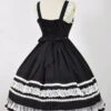 Black And White Sleeveless Lace Bow Classic Lolita Dress -MIMY Lolita Shop 3 500x672 666