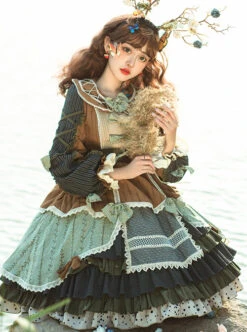 Xiu Man In April Series Retro Pastoral Style Classic Lolita Long Sleeve Dress -MIMY Lolita Shop 3 500x672 675