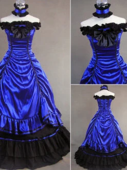 Victorian Aristocratic Gorgeous Blue Gothic Lolita Prom Dress -MIMY Lolita Shop 3 500x672 786