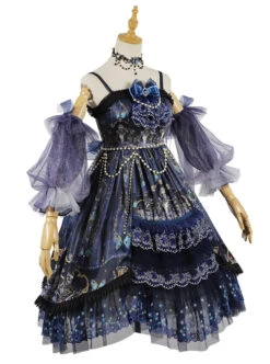 Death Butterfly Music Chapter Series JSK Gorgeous Gothic Lolita Sling Dress Set -MIMY Lolita Shop 4 500x672 1
