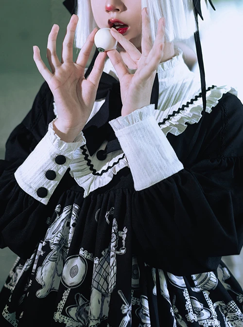 Wolf Detective Series OP Gothic Lolita Long Sleeve Dress 8 Wolf Detective Series OP Gothic Lolita Long Sleeve Dress - Image 6