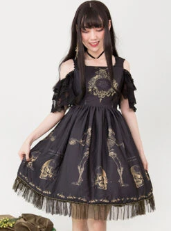 Retro Gothic Human-bone Lolita Sleeveless Dress -MIMY Lolita Shop 4 500x672 113