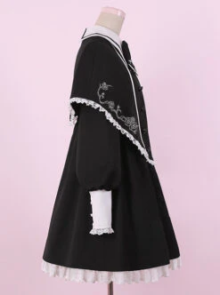 Late Autumn Chapel Retro Gothic Lolita Long Sleeves Dress And Shawl -MIMY Lolita Shop 4 500x672 115