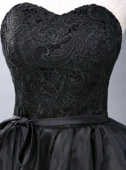 Black Lace Strapless Evening Dress -MIMY Lolita Shop 4 500x672 120