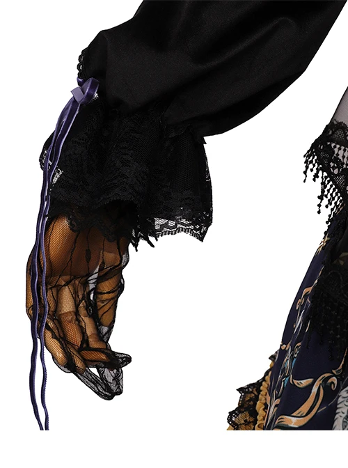 Divine Salvation Series OP Printing Retro Gothic Lolita Long Sleeve Dress Set 5 Divine Salvation Series OP Printing Retro Gothic Lolita Long Sleeve Dress Set - Image 3