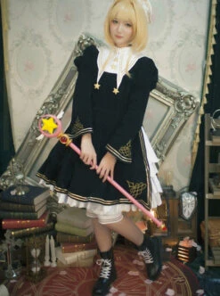Cardcaptor Sakura Series OP Black Angel Gothic Lolita Long Sleeve Dress -MIMY Lolita Shop 4 500x672 131