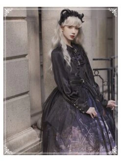 Witch Small Town Series JSK Design 2 Halloween Black Retro Gothic Lolita Sling Dress -MIMY Lolita Shop 4 500x672 162