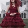 Double Strap Bow Ribbon Rose Pendant Layered Dress Design Elegant Flowy Gothic Lolita Dress Set -MIMY Lolita Shop 4 500x672 177