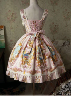 Magic Tea Party Alice Series JSK Printing Sweet Lolita Sling Dress -MIMY Lolita Shop 4 500x672 197