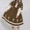 Crucifix Choir Series Sweet Lolita Long Sleeve Dress And Cloak Set -MIMY Lolita Shop 4 500x672 206