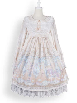Ballet Rabbit Series OP Doll Collar Sweet Lolita Long Sleeve Dress -MIMY Lolita Shop 4 500x672 216