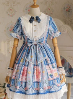 Blueberry Berry Series OP Printing Sweet Lolita Short Sleeve Dress -MIMY Lolita Shop 4 500x672 217