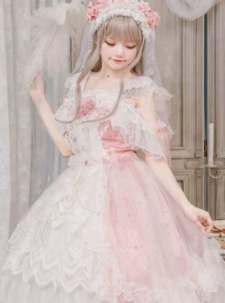 Crystalline Phantom Series Tea Party Sweet Lolita Pink Dress -MIMY Lolita Shop 4 500x672 219