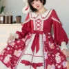 Strawberry Milkshake Series OP Sweet Lolita Long Sleeve Dress