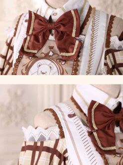 Fairy Tale Dessert Chefs Series Cute Bears Printing Sweet Lolita Off Shoulder Dress -MIMY Lolita Shop 4 500x672 235