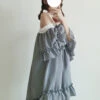 Off-shoulder Plaid Lace Sweet Lolita Dress