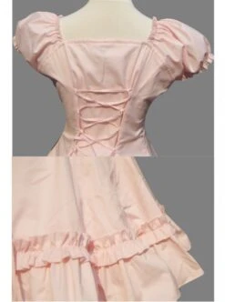 Pink Cotton Princess Hort Sleeve Dress Match The Cake Skirt -MIMY Lolita Shop 4 500x672 244