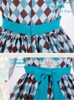 The Girl's Breasts Half Sleeve Little High Waist Whisky Heart Chocolate Lolita Dress -MIMY Lolita Shop 4 500x672 255