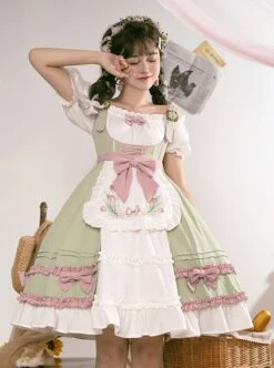 Tulip Garden Series Spring Small Fresh Tulip Embroidery Lacing Sweet Lolita Sleeveless Dress Set 10 Tulip Garden Series Spring Small Fresh Tulip Embroidery Lacing Sweet Lolita Sleeveless Dress Set -MIMY Lolita Shop 4 500x672 264