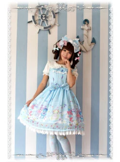 Sleeping Bear Series Chiffon Sweet Lolita Sling Dress -MIMY Lolita Shop 4 500x672 277