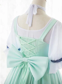 Marine Princess Series Sweet Lolita Gradient Sling Dress And Short Sleeve Lining -MIMY Lolita Shop 4 500x672 302