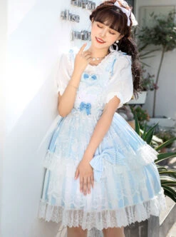 Bunny Series JSK Cute Chiffon Sweet Lolita Sling Dress -MIMY Lolita Shop 4 500x672 355
