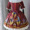 Magic Tea Party Beauty And Beast Series Printing Short Sleeve Sweet Lolita Dress -MIMY Lolita Shop 4 500x672 361