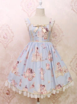 Oil Painting Angel Series JSK Sweet Lolita Sling Dress -MIMY Lolita Shop 4 500x672 363