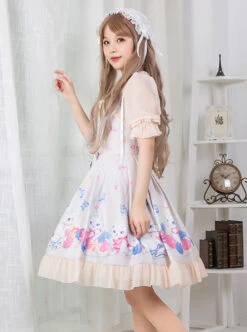 Cat And Wool Ball Series Sweet Lolita Sling Dress -MIMY Lolita Shop 4 500x672 376