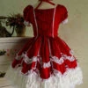 Lace Red Cotton Sweet Lolita Short Sleeves Dress -MIMY Lolita Shop 4 500x672 398
