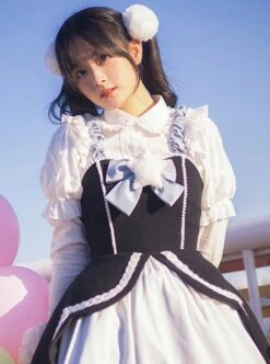 Star Wish Bottle Series Magic Girl Star Bowknot Swallowtail Hem Design Autumn Winter Classic Lolita Sleeveless Dress -MIMY Lolita Shop 4 500x672 409